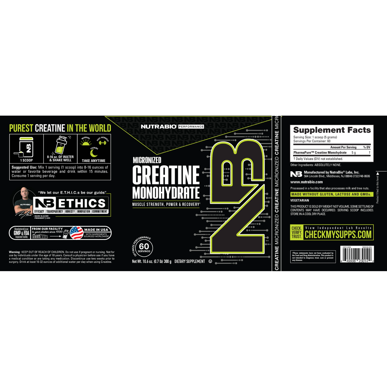 CREATINE MONOHYDRATE - 60 Serving / 300 grams