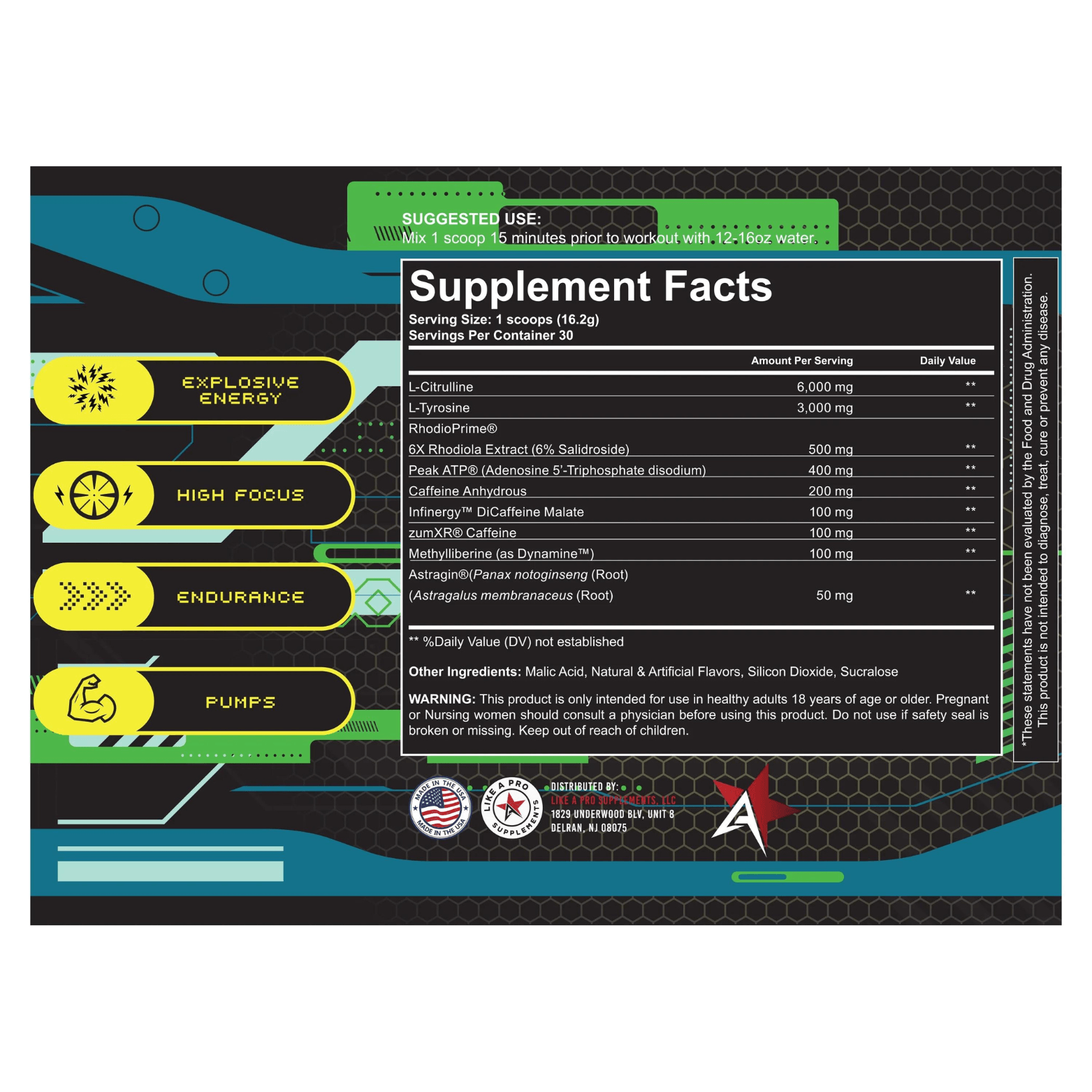 9 - VOLT HIGH ENERGY PRE - 30 Servings - Competitive Edge Nutrition