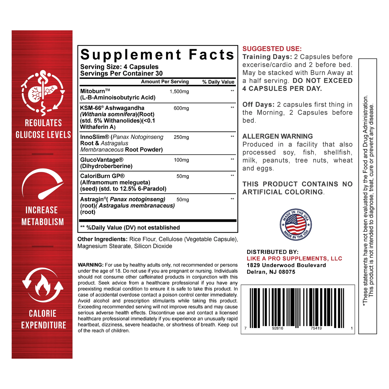 ANYTIME BURN V4 NON STIM - 30 Servings - Competitive Edge Nutrition